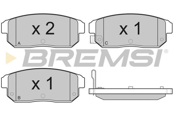 BREMSI stabdžių trinkelių rinkinys, diskinis stabdys BP3184