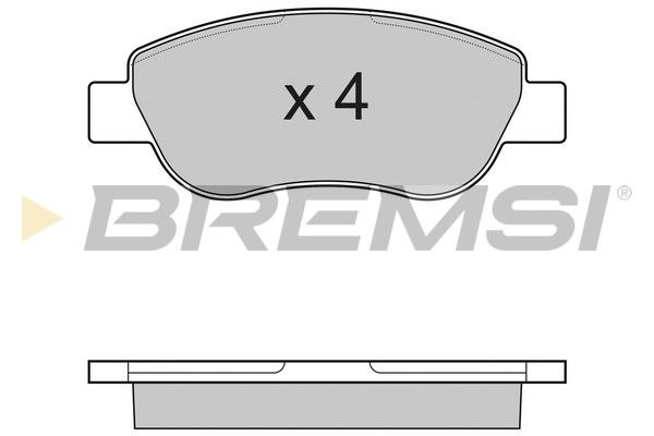 BREMSI stabdžių trinkelių rinkinys, diskinis stabdys BP3186
