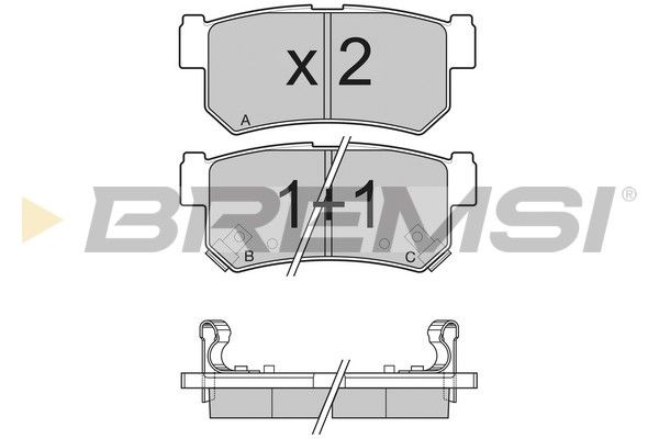 BREMSI stabdžių trinkelių rinkinys, diskinis stabdys BP3203