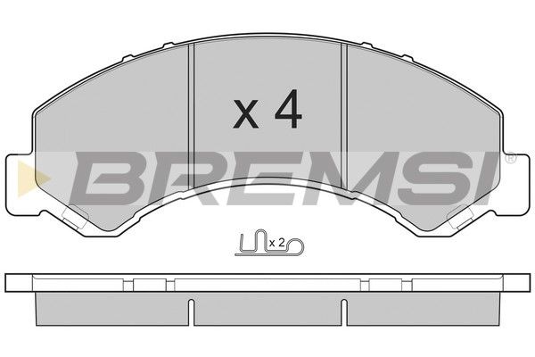 BREMSI Комплект тормозных колодок, дисковый тормоз BP3236