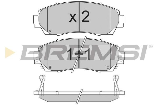 BREMSI Комплект тормозных колодок, дисковый тормоз BP3258