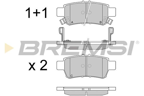 BREMSI stabdžių trinkelių rinkinys, diskinis stabdys BP3259
