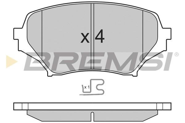 BREMSI stabdžių trinkelių rinkinys, diskinis stabdys BP3260