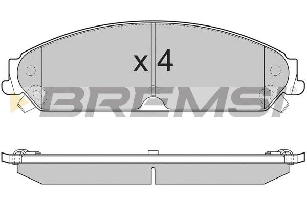 BREMSI stabdžių trinkelių rinkinys, diskinis stabdys BP3277