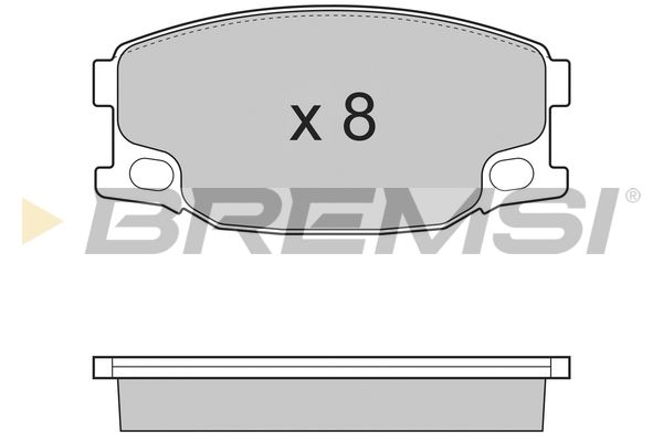 BREMSI Комплект тормозных колодок, дисковый тормоз BP3318