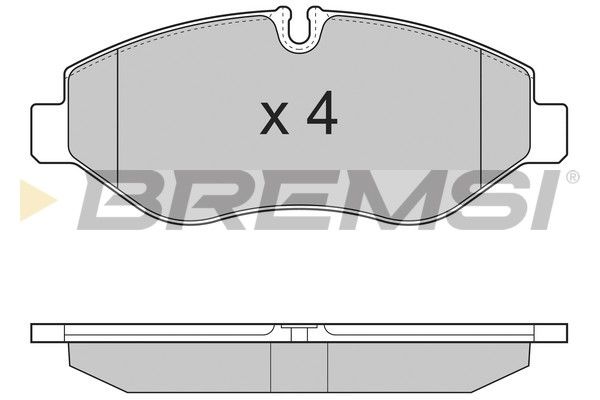 BREMSI stabdžių trinkelių rinkinys, diskinis stabdys BP3324