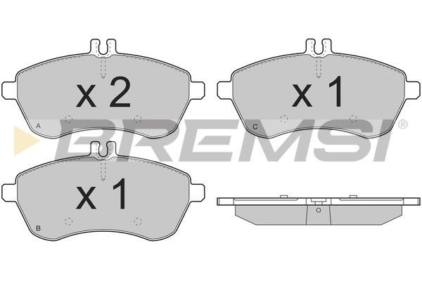 BREMSI Комплект тормозных колодок, дисковый тормоз BP3327