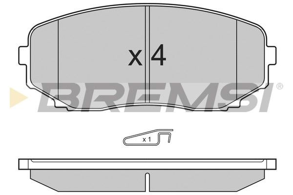 BREMSI Комплект тормозных колодок, дисковый тормоз BP3332