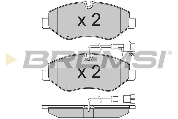 BREMSI Комплект тормозных колодок, дисковый тормоз BP3334