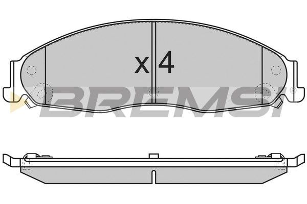 BREMSI stabdžių trinkelių rinkinys, diskinis stabdys BP3344