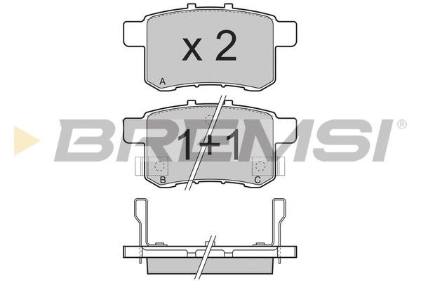 BREMSI Комплект тормозных колодок, дисковый тормоз BP3370