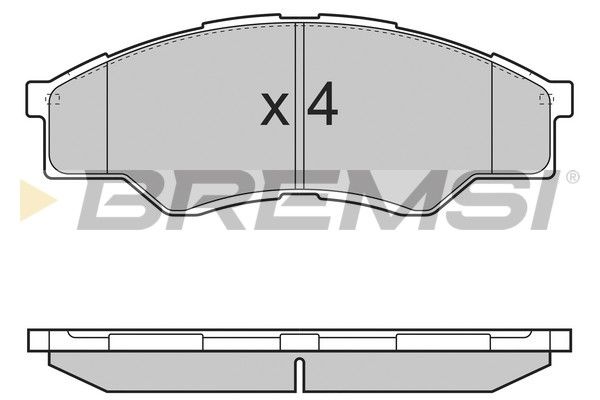 BREMSI stabdžių trinkelių rinkinys, diskinis stabdys BP3375