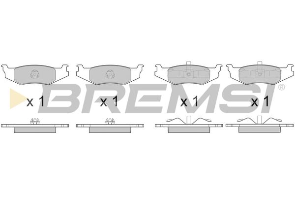 BREMSI stabdžių trinkelių rinkinys, diskinis stabdys BP3390