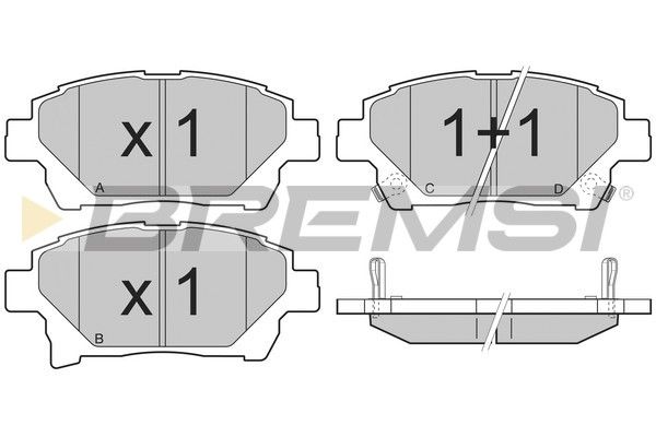 BREMSI Комплект тормозных колодок, дисковый тормоз BP3393