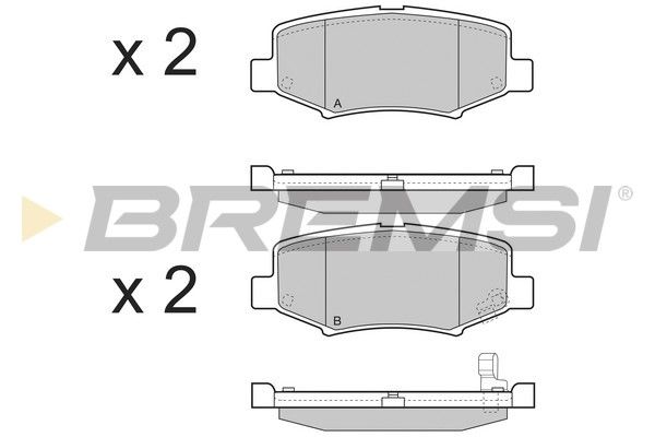 BREMSI Комплект тормозных колодок, дисковый тормоз BP3398