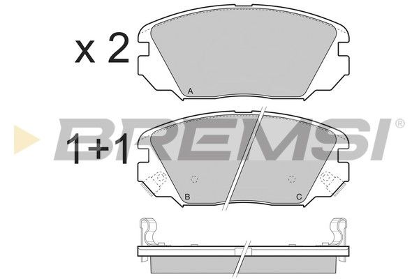 BREMSI Комплект тормозных колодок, дисковый тормоз BP3401