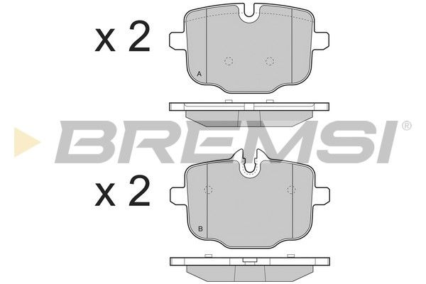 BREMSI Комплект тормозных колодок, дисковый тормоз BP3450