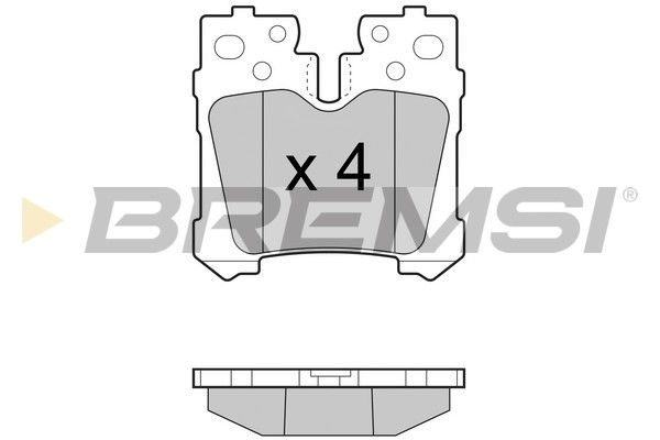 BREMSI Комплект тормозных колодок, дисковый тормоз BP3463