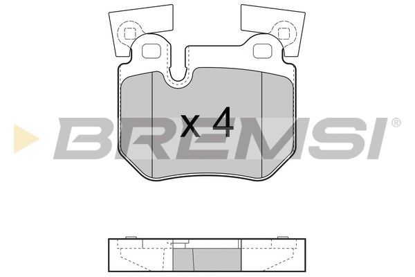BREMSI stabdžių trinkelių rinkinys, diskinis stabdys BP3473