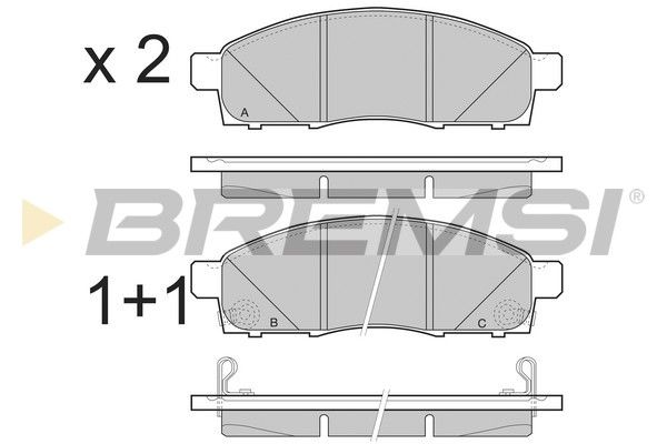 BREMSI stabdžių trinkelių rinkinys, diskinis stabdys BP3501