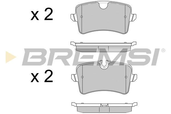 BREMSI stabdžių trinkelių rinkinys, diskinis stabdys BP3502