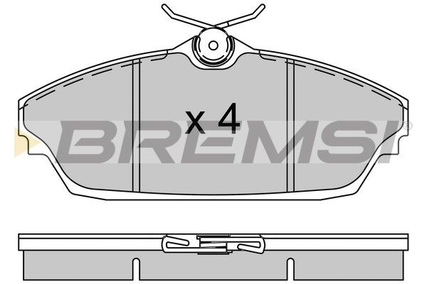 BREMSI Комплект тормозных колодок, дисковый тормоз BP3505