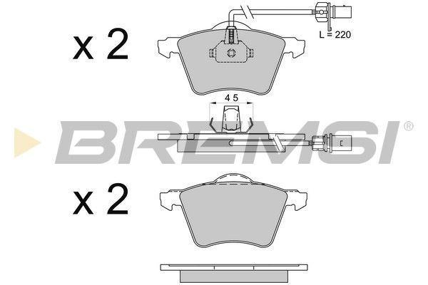 BREMSI stabdžių trinkelių rinkinys, diskinis stabdys BP3506