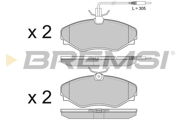 BREMSI stabdžių trinkelių rinkinys, diskinis stabdys BP3510