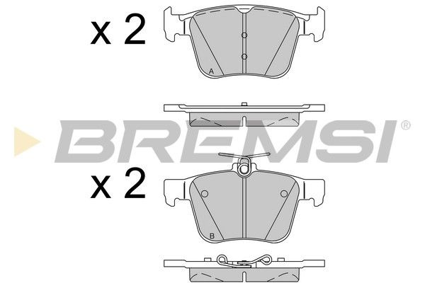 BREMSI stabdžių trinkelių rinkinys, diskinis stabdys BP3517
