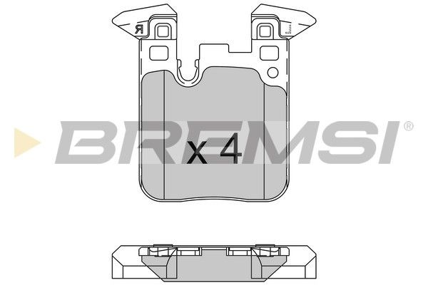 BREMSI Комплект тормозных колодок, дисковый тормоз BP3521