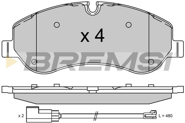 BREMSI Комплект тормозных колодок, дисковый тормоз BP3525