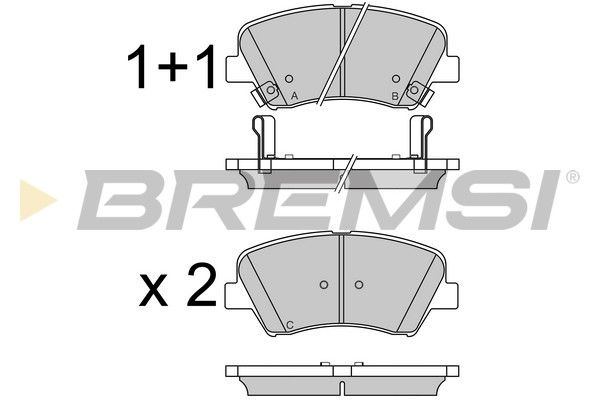 BREMSI stabdžių trinkelių rinkinys, diskinis stabdys BP3529