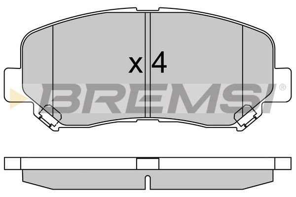 BREMSI stabdžių trinkelių rinkinys, diskinis stabdys BP3535