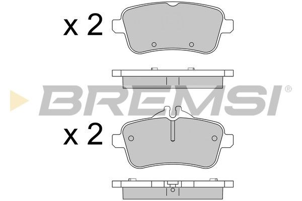 BREMSI Комплект тормозных колодок, дисковый тормоз BP3538