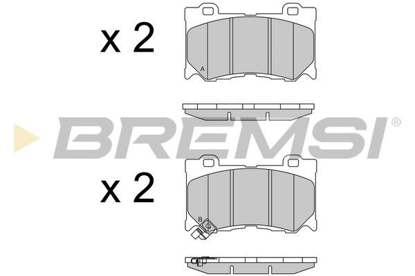 BREMSI stabdžių trinkelių rinkinys, diskinis stabdys BP3540