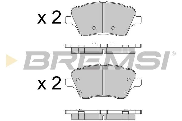 BREMSI stabdžių trinkelių rinkinys, diskinis stabdys BP3545