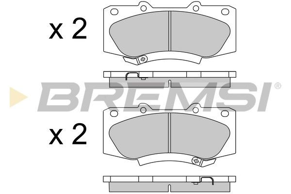 BREMSI stabdžių trinkelių rinkinys, diskinis stabdys BP3549