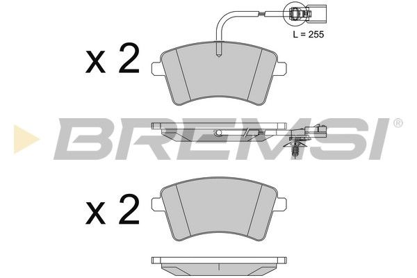 BREMSI stabdžių trinkelių rinkinys, diskinis stabdys BP3562