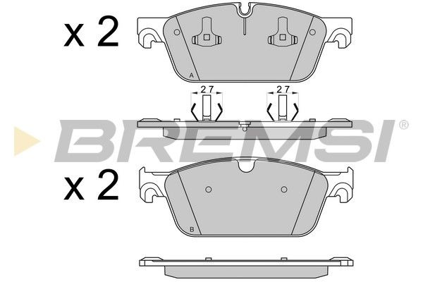 BREMSI stabdžių trinkelių rinkinys, diskinis stabdys BP3565