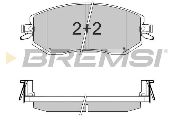 BREMSI stabdžių trinkelių rinkinys, diskinis stabdys BP3570