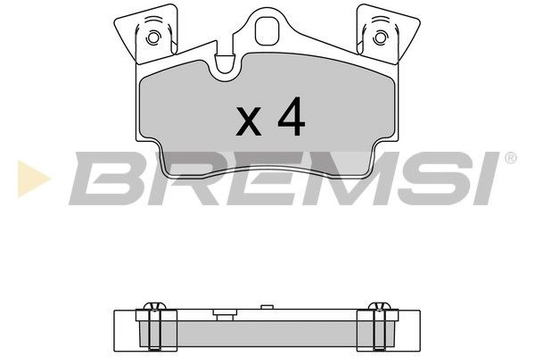 BREMSI stabdžių trinkelių rinkinys, diskinis stabdys BP3574