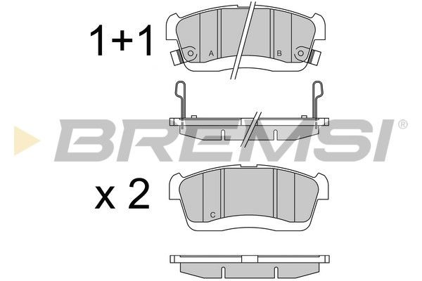 BREMSI Комплект тормозных колодок, дисковый тормоз BP3575