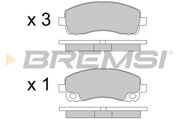 BREMSI stabdžių trinkelių rinkinys, diskinis stabdys BP3582