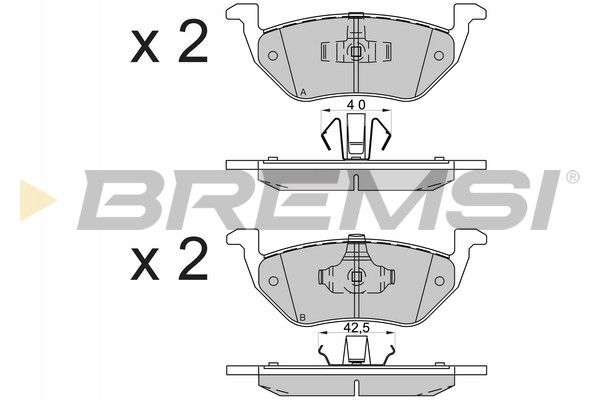 BREMSI stabdžių trinkelių rinkinys, diskinis stabdys BP3587