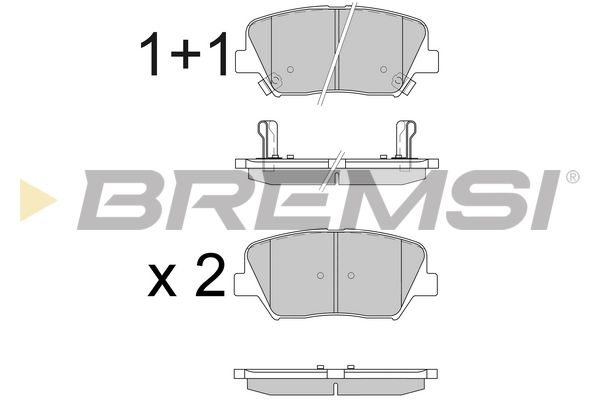 BREMSI stabdžių trinkelių rinkinys, diskinis stabdys BP3596