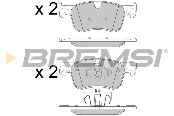 BREMSI stabdžių trinkelių rinkinys, diskinis stabdys BP3597