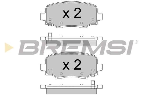 BREMSI Комплект тормозных колодок, дисковый тормоз BP3604