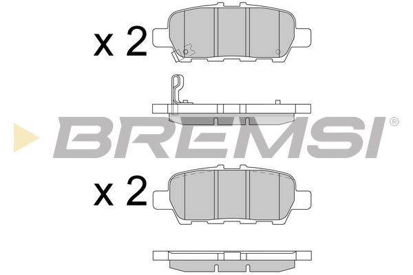BREMSI stabdžių trinkelių rinkinys, diskinis stabdys BP3608
