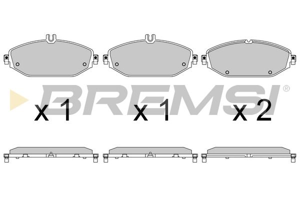 BREMSI Комплект тормозных колодок, дисковый тормоз BP3641