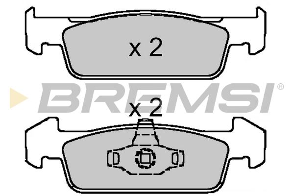 BREMSI stabdžių trinkelių rinkinys, diskinis stabdys BP3647